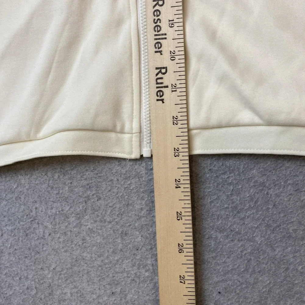 Oakley Pursuit Cruise Full Zip Hoodie Womens Sz S Cream Navy Blue Activewear Run - Picture 5 of 9